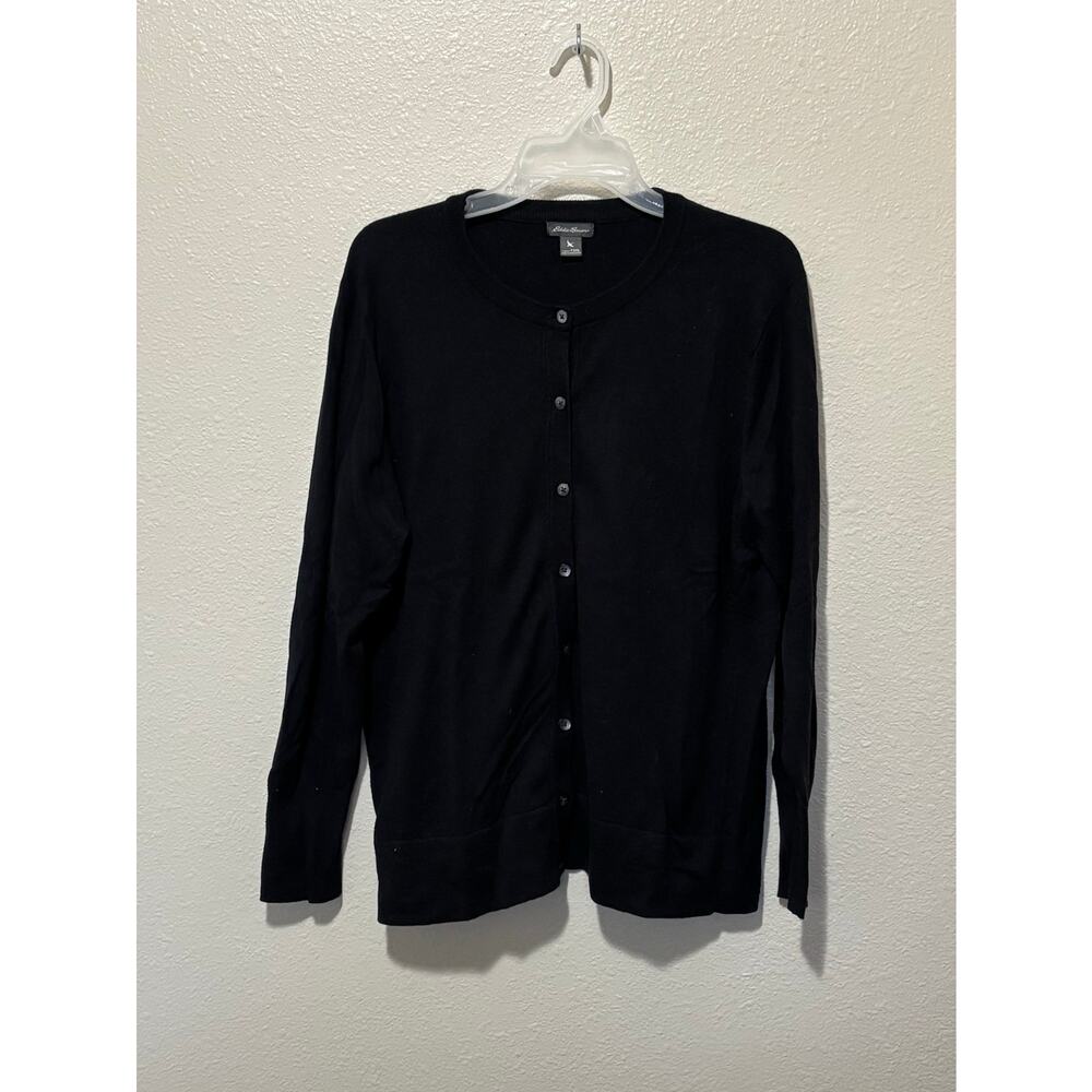 Women’s Black Eddie Bauer Button Sweater Cardigan, size 2XL T2XL
